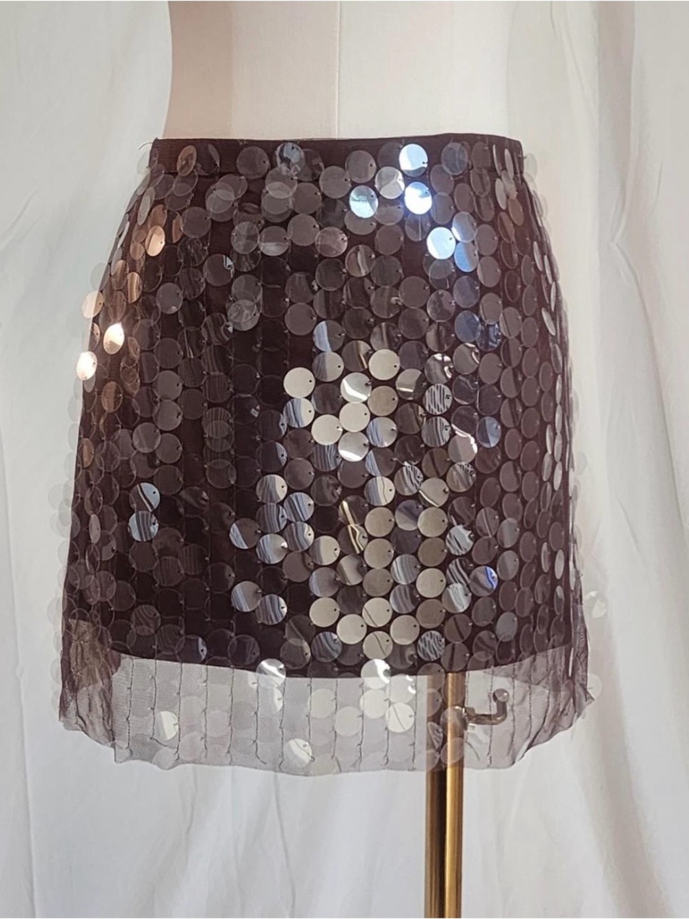Sincerely Jules Brown Sequin Mini Skirt